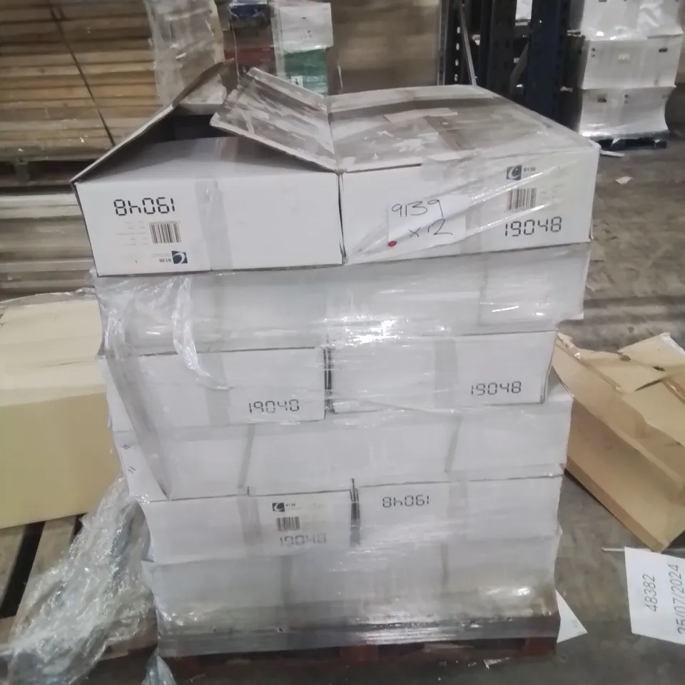 PALLET CONTAINING 12 BRILLIANT WHITE CERAMIC SINK AND VANITY TOP