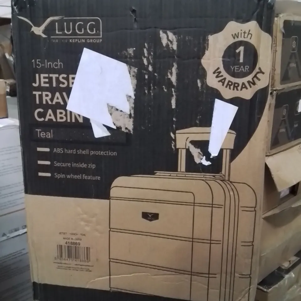 BOXED LUGG 15INCH JETSET TRAVEL CABIN BAG TEAL