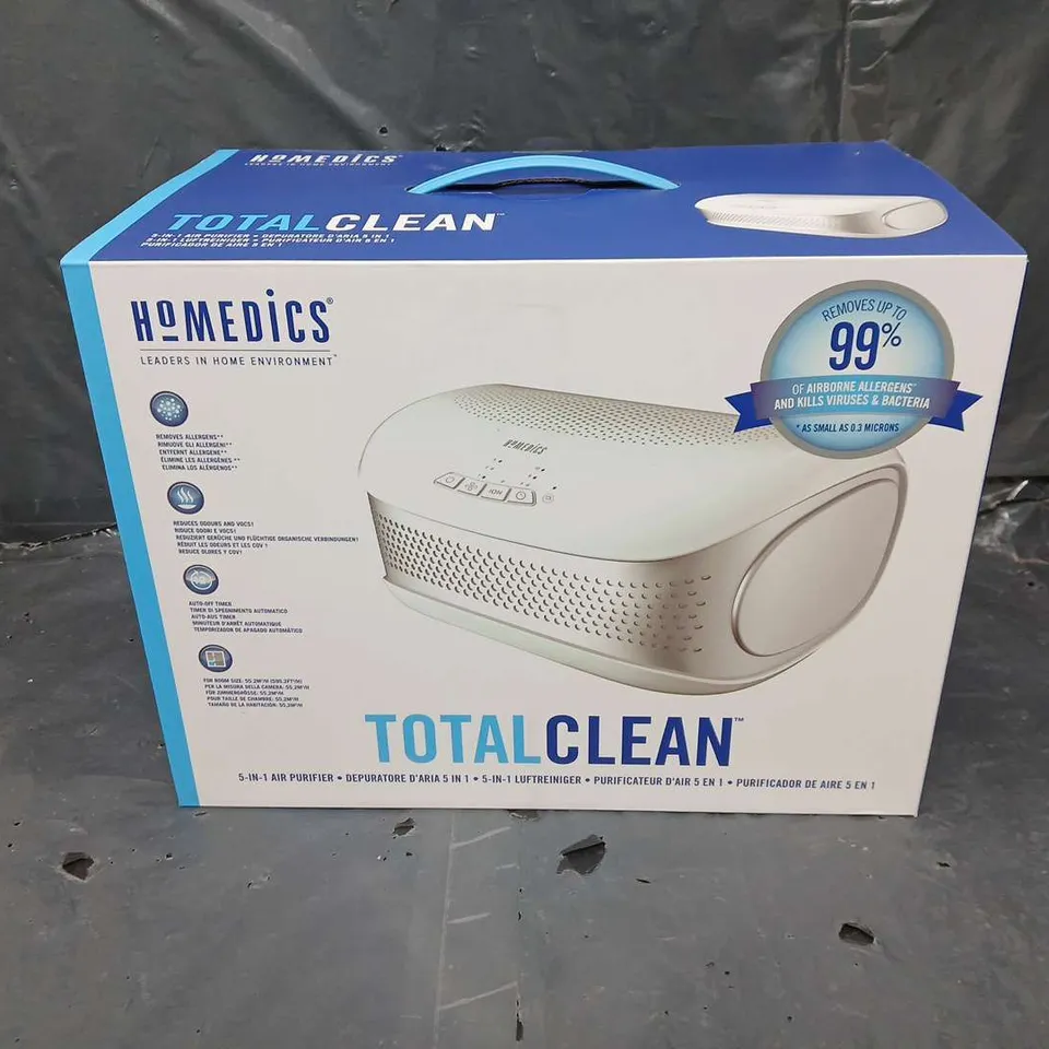 BOXED HOMEDICS TOTAL CLEAN 5 IN 1 DESKTOP AIR PURIFIER AP-DT10WT-EU