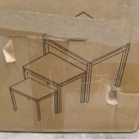 BOXED RUMY 3PC COFFEE TABLES - CHARCOAL BLACK (1 BOX)