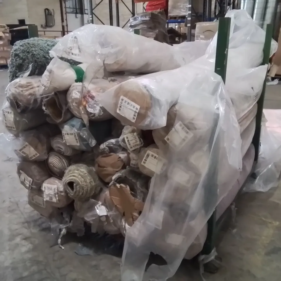 STILLAGE OF APPROXIMATELY 20 QUALITY DESIGNER RUGS