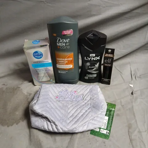 APPROXIMATEY 20 ASSORTED HEALTH AND BEAUTY PRODUCTS TO INCLUDE - LYNX SHOWER GEL - PEARL DROPS PRO-WHITE AND ELF WOW BROW TINTED GEL