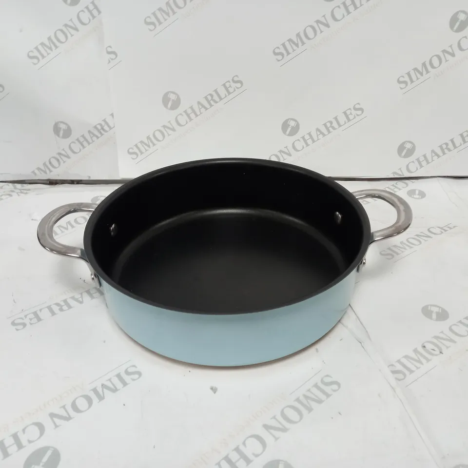 COOK'S ESSENTIALS METALLIC STAINLESS STEEL NON-STICK FAMILY SAUTE PAN