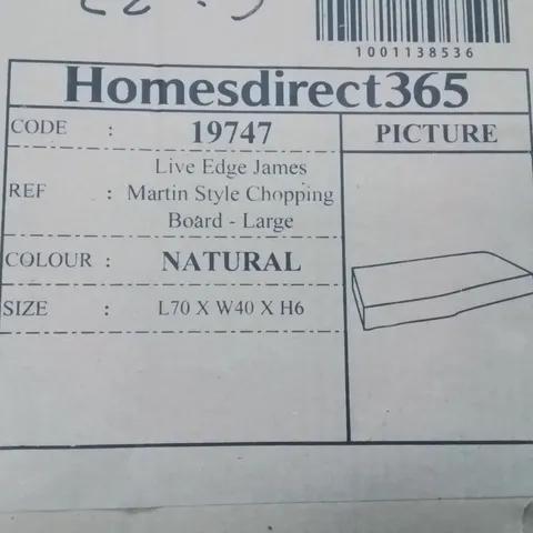 BRAND NEW HOMESDIRECT365 LARGE MARTIN STYLE CHOPPING BOARD