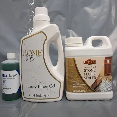 APPROXIMATELY 10 ASSORTED HOUSEHOLD ITEMS TO INCLUDE STONE FLOOR SEALER, LUXURY FLOOR GEL, ETC - COLLECTION ONLY