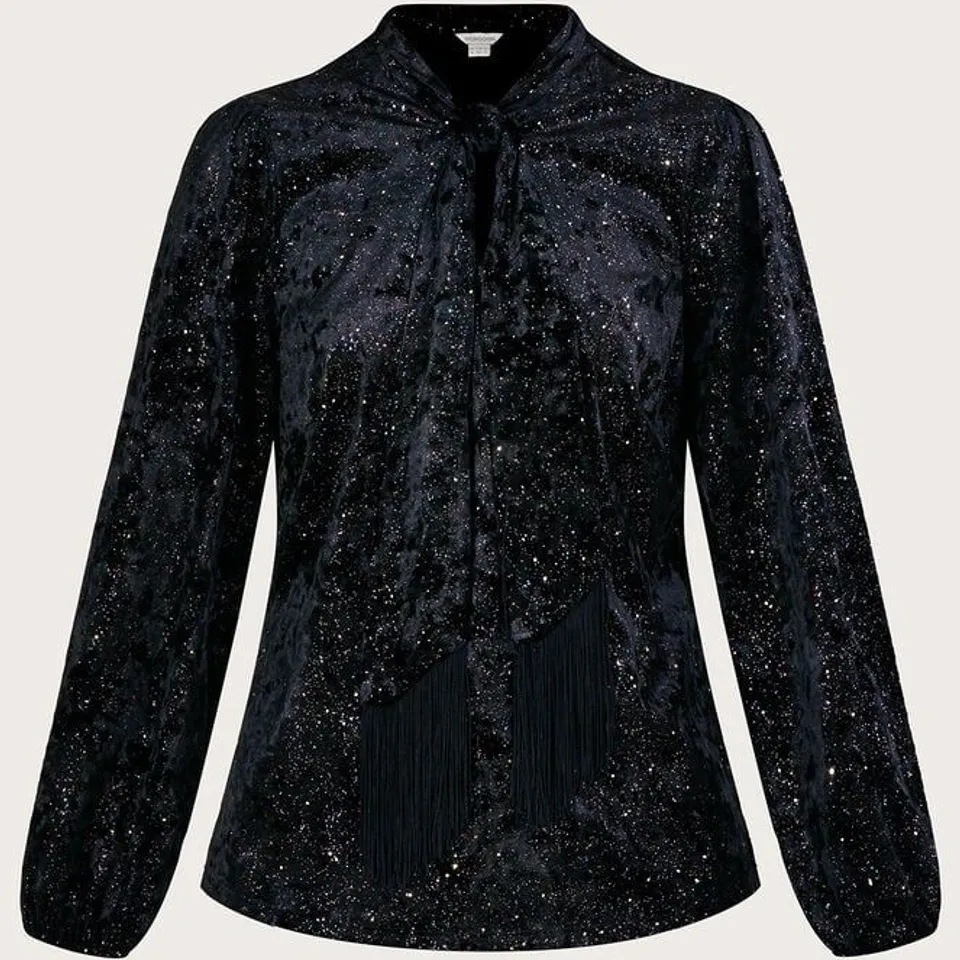 MONSOON TAMMY GLITTER SHIRT SIZE 14