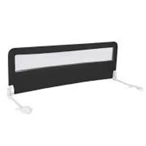 BOXED FOLDABLE BABY BED RAIL GUARD WITH WASHABLE COVER AND SAFETY STRAP - BLACK