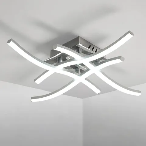 BOXED LIARA LED CEILING LIGHT, CURVED DESIGN 4 BUILT-IN LED BOARDS FLUSH 