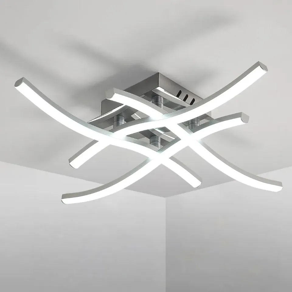 BOXED LIARA LED CEILING LIGHT, CURVED DESIGN 4 BUILT-IN LED BOARDS FLUSH 