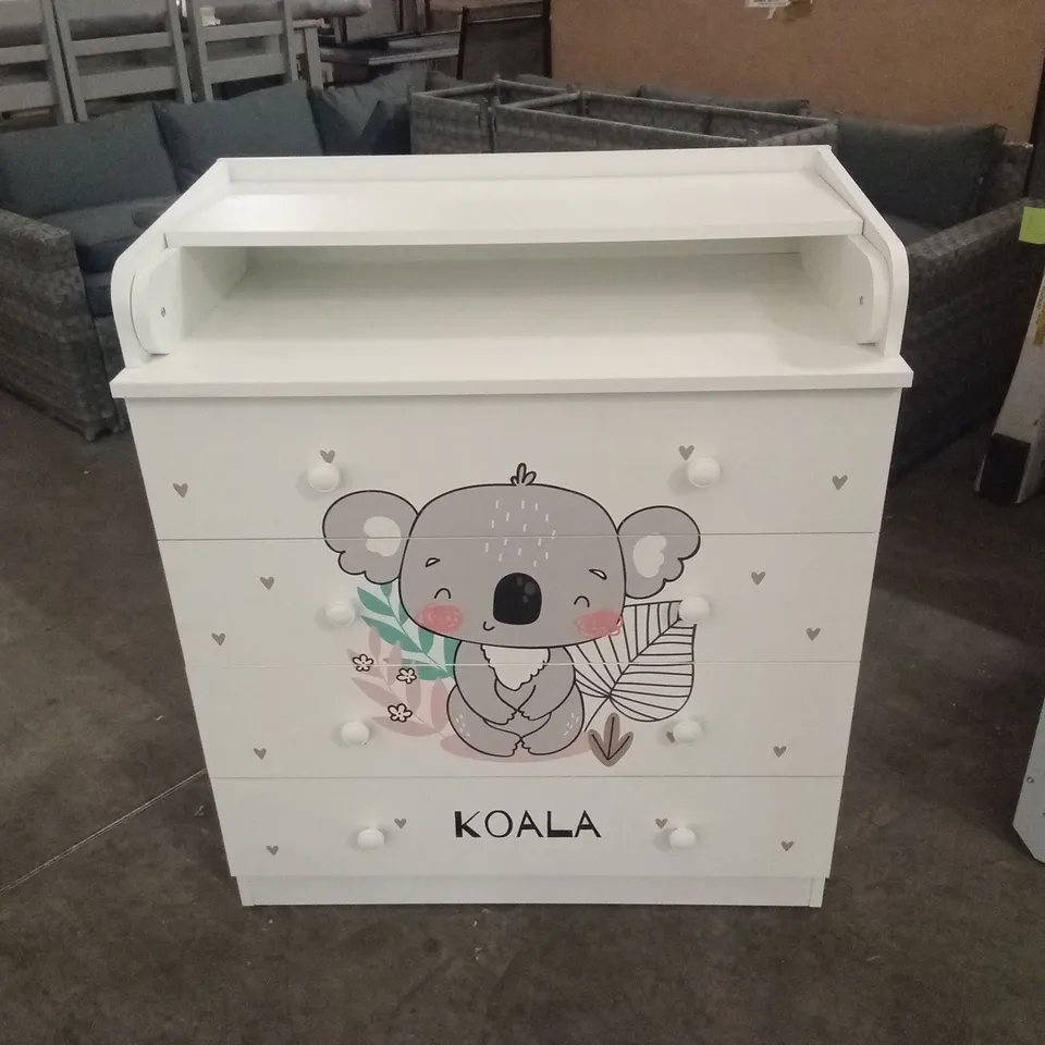 DESIGNER CHANGING DRESSER MODEL 800, WHITE COALA