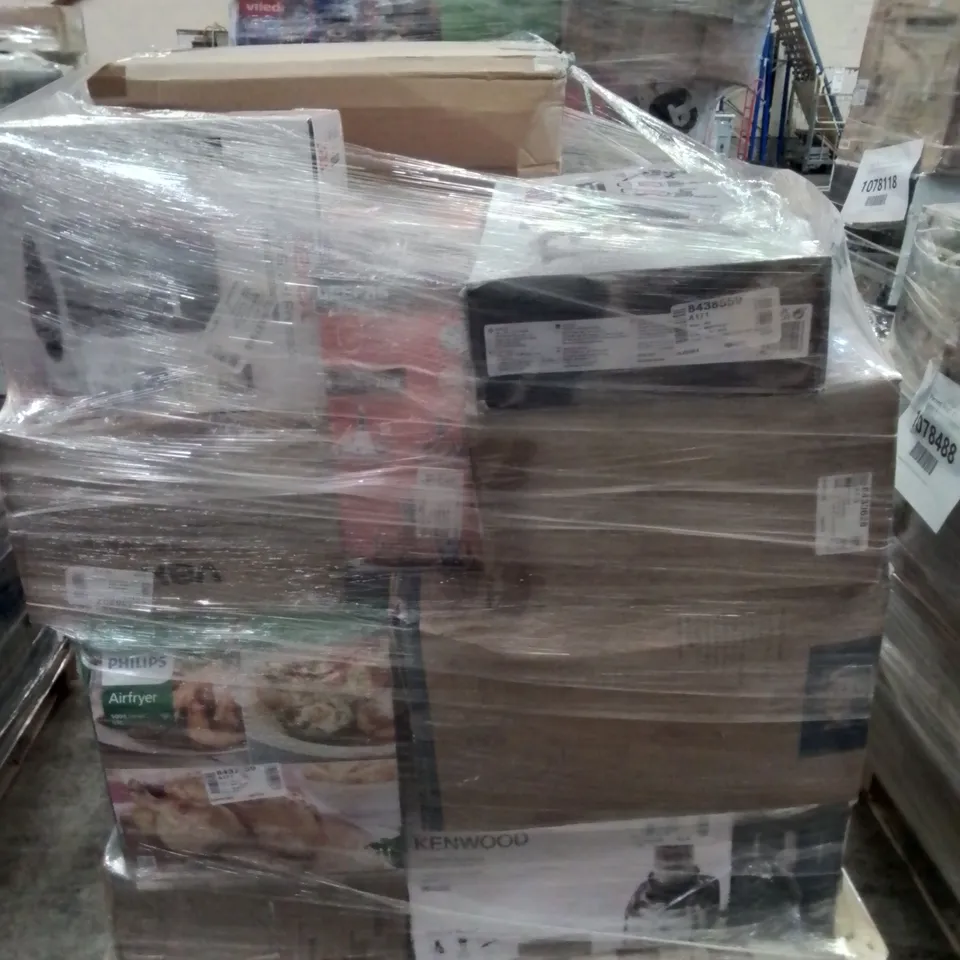 PALLET OF APPROXIMATELY 21 UNPROCESSED RAW RETURN HOUSEHOLD AND ELECTRICAL GOODS TO INCLUDE;
