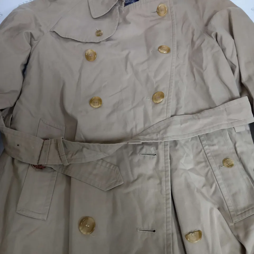 BURBERRYS TRENCH COAT IN BEIGE COTTON BLEND - XL