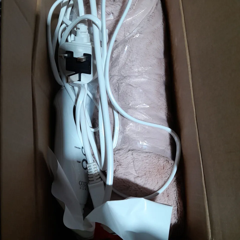 COZEE HOME VELVETSOFT HEATED THROW IN PINK