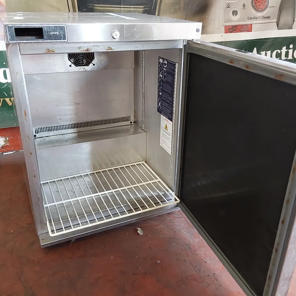 WILLIAMS AMBER HA135-SA 133 LTR UNDERCOUNTER SINGLE DOOR STAINLESS STEEL FRIDGE