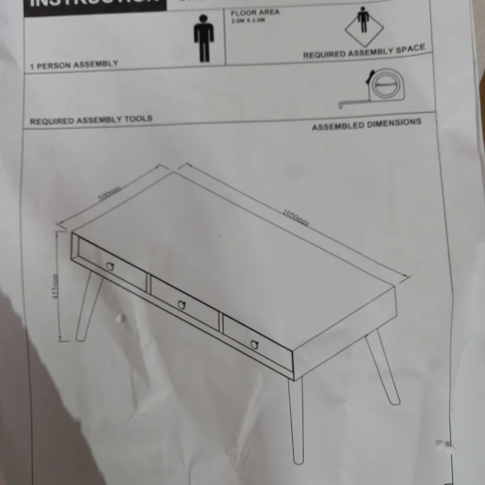 BOXED ORLA RETRO COFFEE TABLE GREY (1 BOX)  RRP £239.99