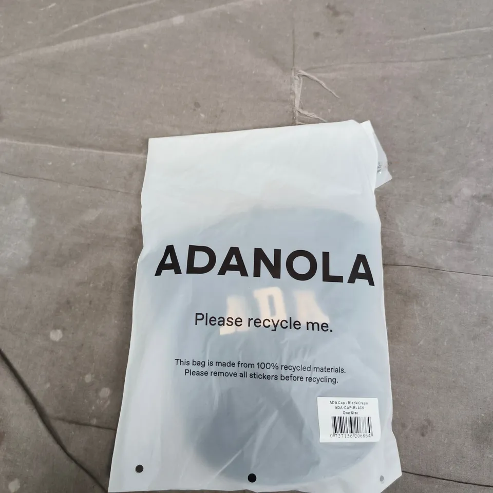 ADANOLA CAP – BLACK & CREAM – ONE SIZE