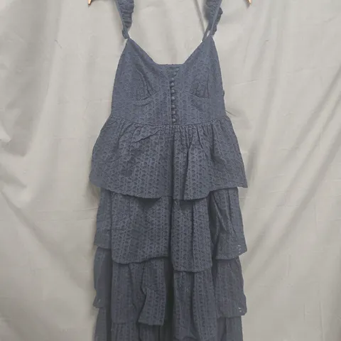 NOBODYS CHILD RHYS MIDI DRESS IN NAVY - UK 8