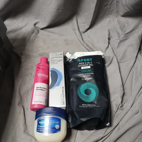 APPROXIMATELY 25 ITEMS INCLUDING ASSORTED HEALTH & BEAUTY PRODUCTS β VIVISCAL THICKENING SHAMPOO, VASELINE JELLY & SPORT 3βINβ1 SHOWER GEL (REFILL) VASELINE VIVISCAL AND DERCOS BEAUTY PRODUCTS .