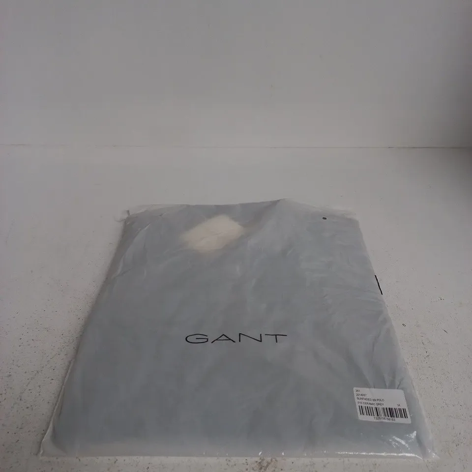 GANT SUNFADED SHORT SLEEVE CERAMIC GREY POLO MEDIUM