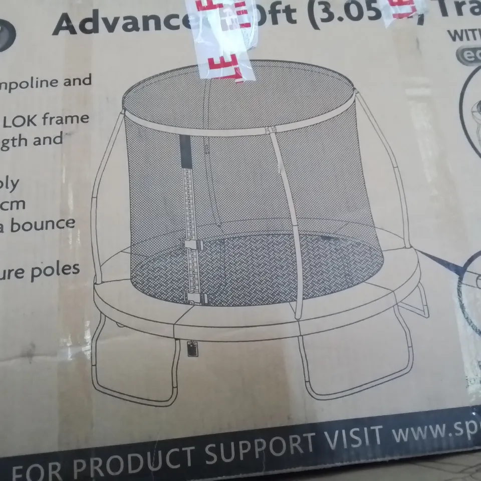 BOXED SPORTSPOWER 10FT TRAMPOLINE WITH EASI-STORE FOLDING ENCLOSURE (1 BOX) RRP £189.99