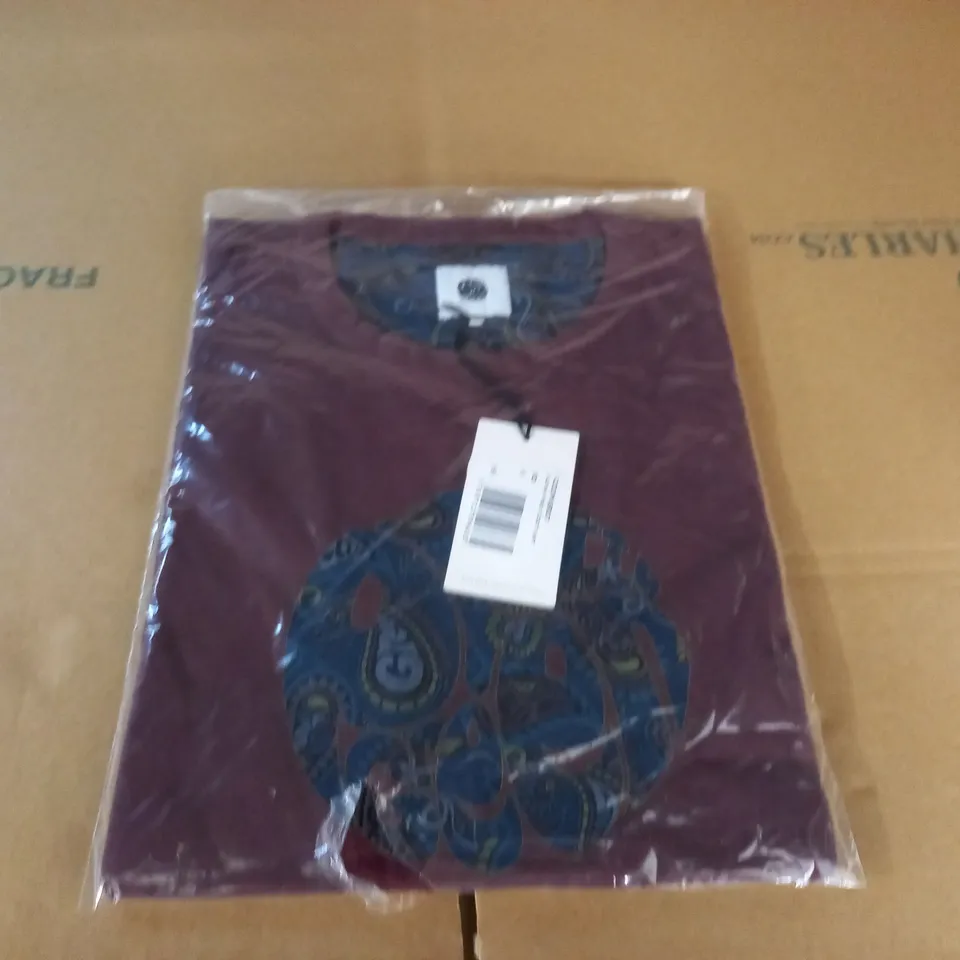 BAGGED PRETTY GREEN ALLOWAY PAISLEY LOGO T-SHIRT - XL