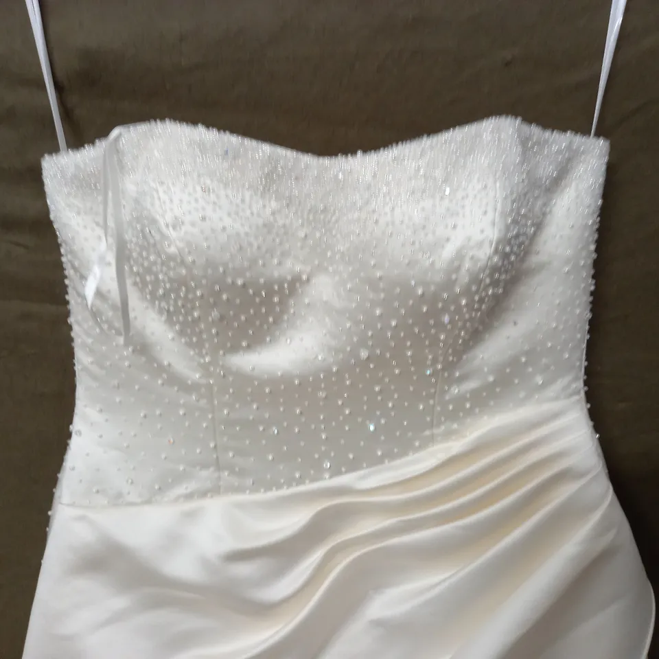 CATHERINE JANE EMBELLISHED IVORY WEDDING DRESS - 12