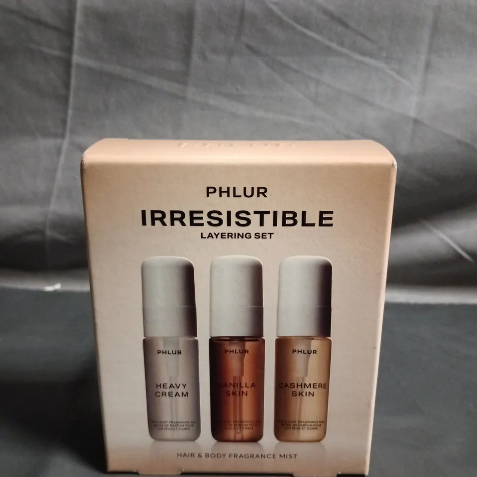 PHLUR IRRESISTIBLE LAYERING SET – HAIR & BODY FRAGRANCE MIST