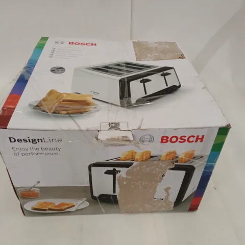 BOXED BOSCH DESIGNLINE 4-SLICE TOASTER (TAT5P441GB)