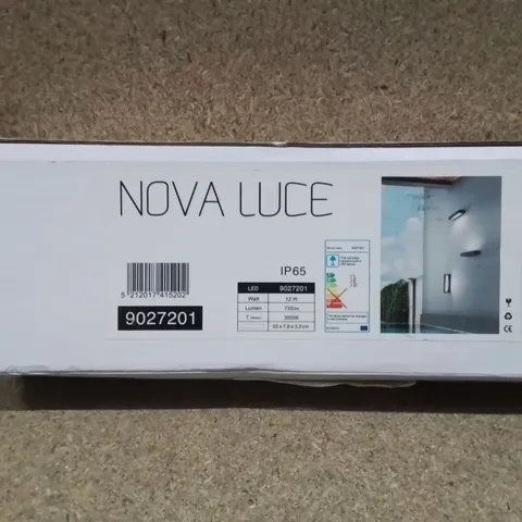BOXED NOVA LUCE FUNGO OUTDOOR LED WALL LIGHT DARK GREY