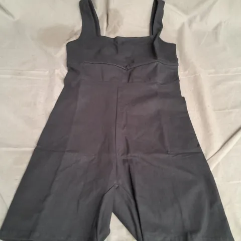 MANNERS LONDON SQUARE NECK FITTED PLAYSUIT IN BLACK SIZE M