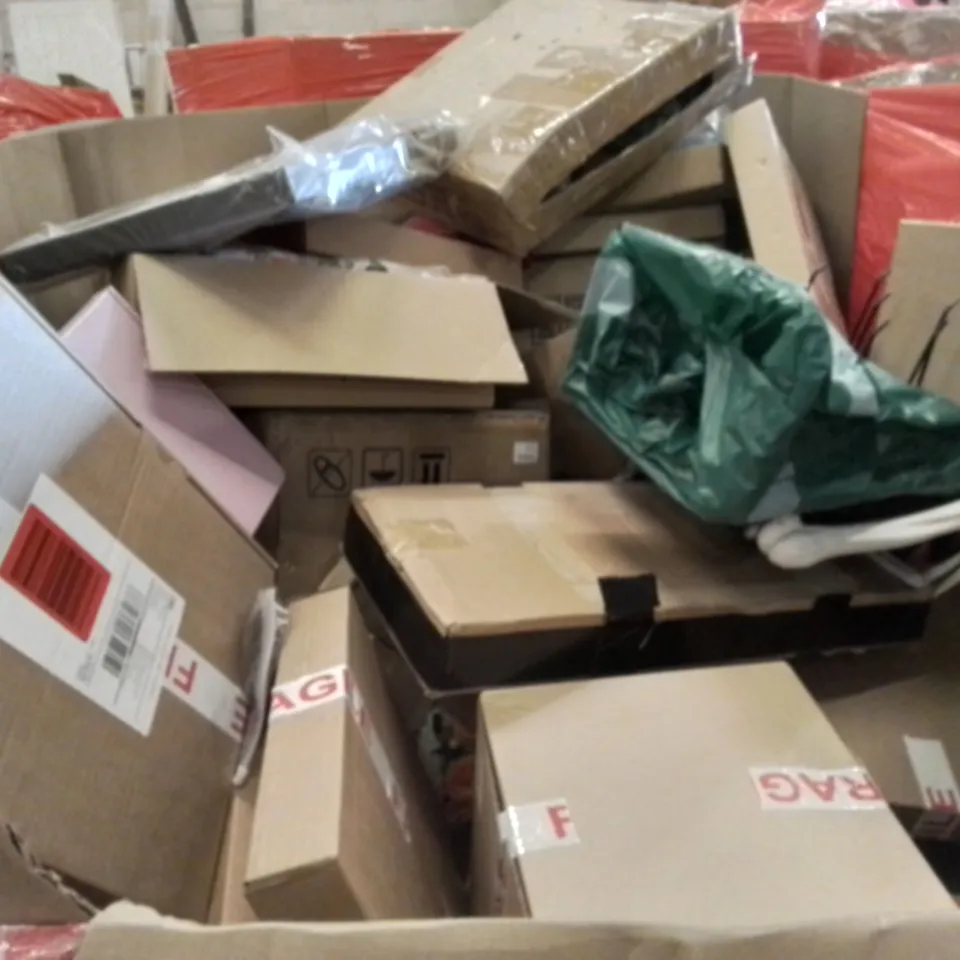 PALLET OF ASSORTED ITEMS INCLUDING RETRACTABLE SAFETY GATE, MYSTERY CAR BOX, FRIDGE ORGANISER, TABLET CASE, WEEKLY PLANNERS, PACKING CUBES