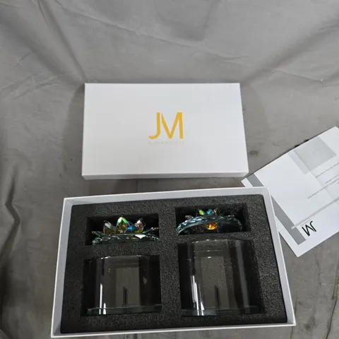 JM BY JULIEN MACDONALD GLASS JARS CLEAR – DECORATIVE DISPLAY BOX 