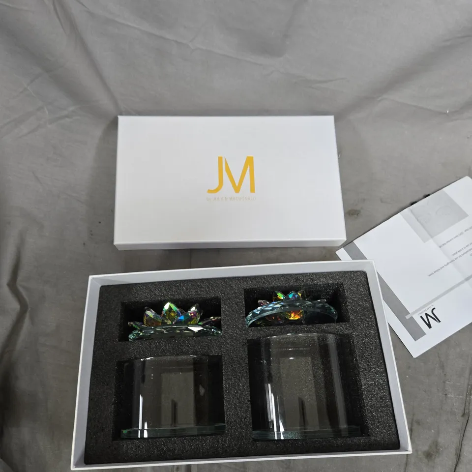 JM BY JULIEN MACDONALD GLASS JARS CLEAR – DECORATIVE DISPLAY BOX
