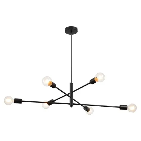 BOXED AGUIAR 6-LIGHT BLACK PENDANT