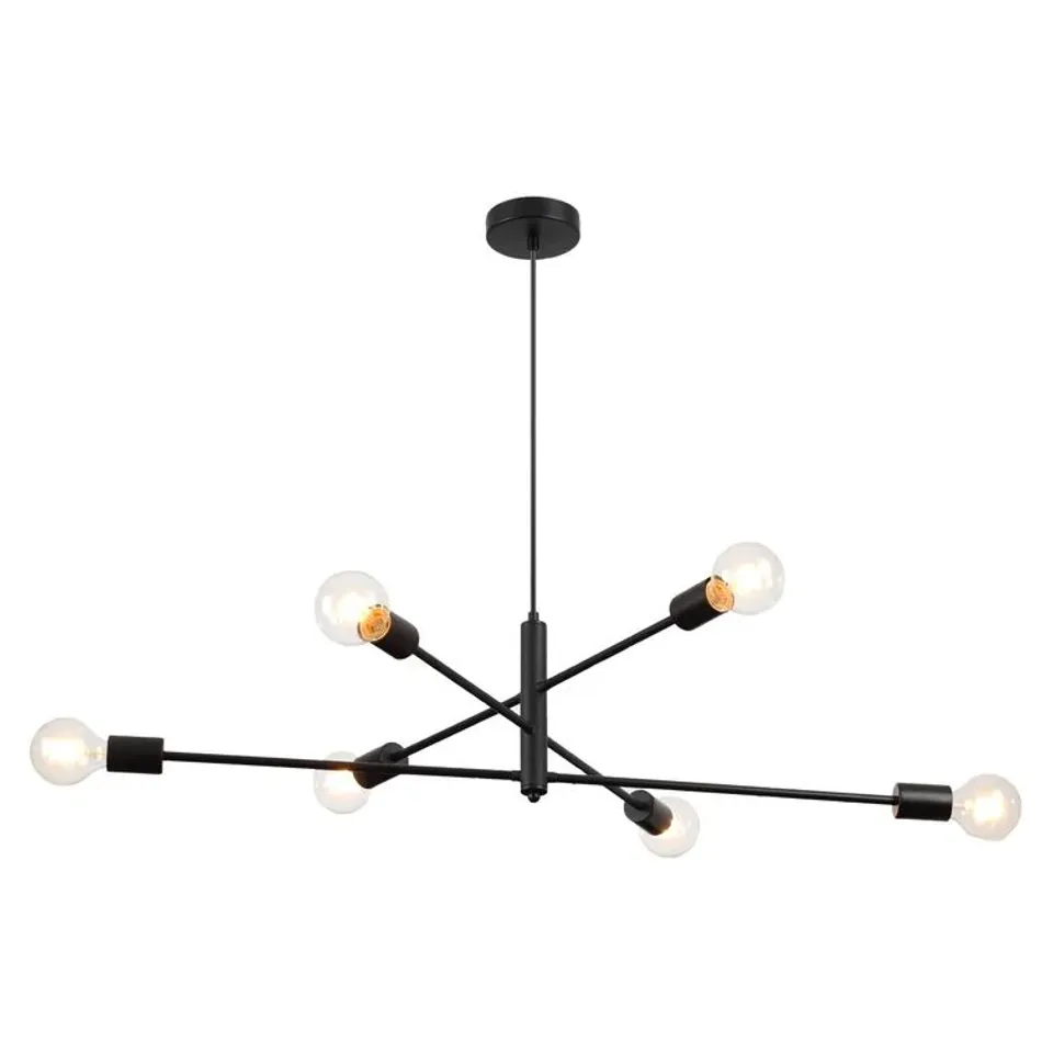 BOXED AGUIAR 6-LIGHT BLACK PENDANT 