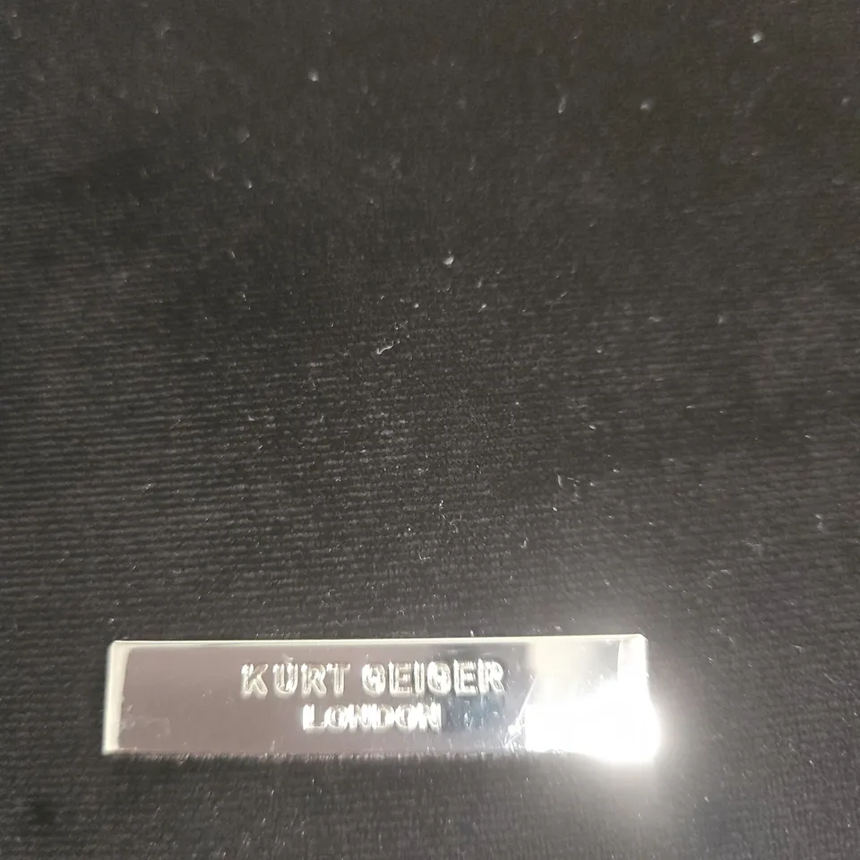 KURT GEIGER LONDON BLACK RHINESTONE BOW CLUTCH BAG