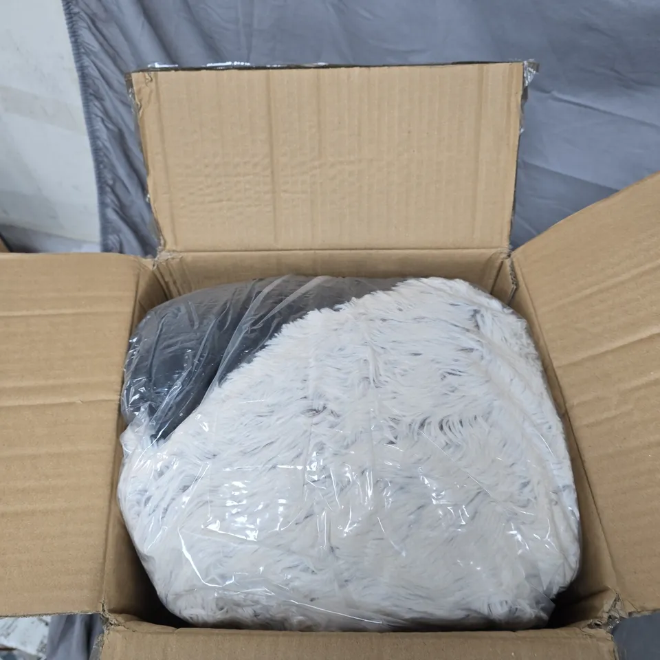 COZEE HOME FLUFFY ROUND PET BED TIPPED CHOCOLATE LARGE