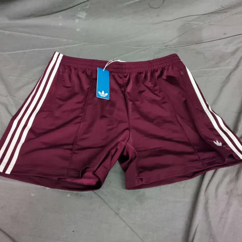 ADIDAS FIREBIRD SHORTS MAROON/WHITE – MEN'S XL