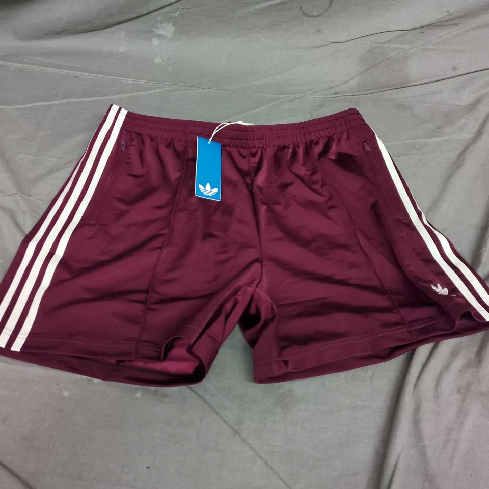 ADIDAS FIREBIRD SHORTS MAROON/WHITE – MEN'S XL