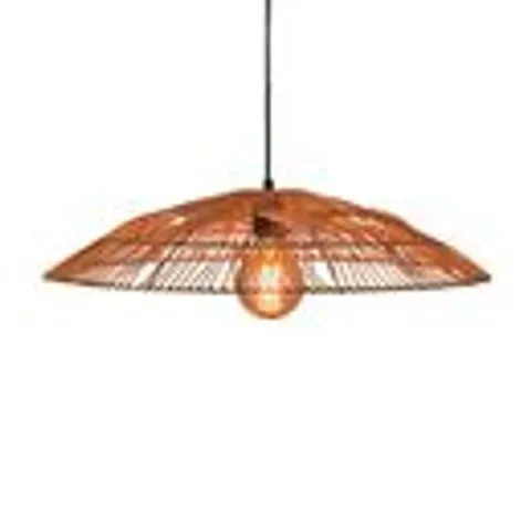 BRAND NEW BOXED THATCH DOME WOVEN RATTAN LAMPSHADE, 60cm // SKU: IL0005 (1 BOX)