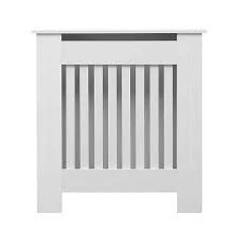 OYPLA SMALL WHITE WOODEN SLATTED GRILL RADIATOR COVER MDF CABINET BOXED