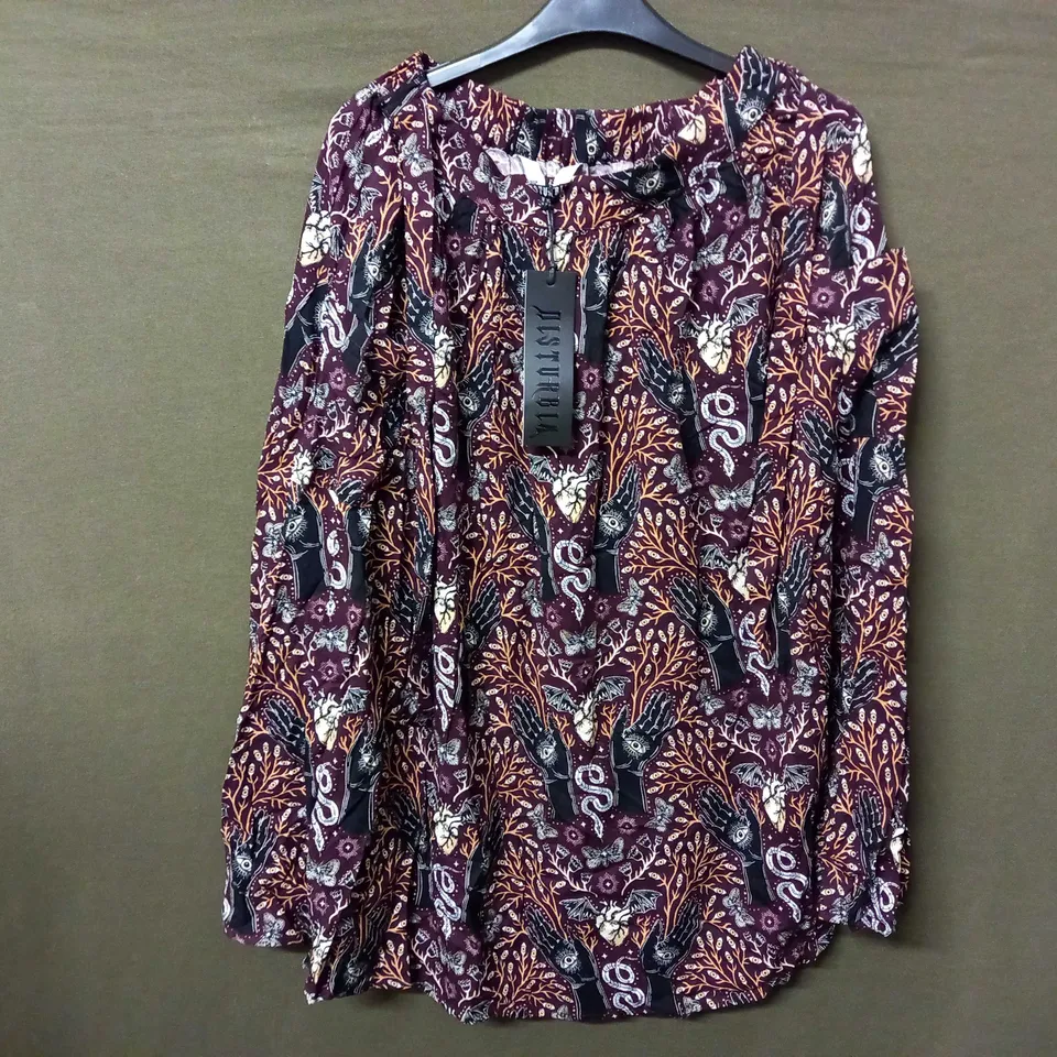 DISTURBIA HEMLOCK TIE DETAIL MIDI SKIRT IN DEEP PURPLE - UK 10