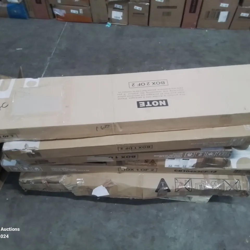 PALLET CONTAINING VARIOUS INCOMPLETE BOXED FURNITURE PARTS AND OTHER HOUSEHOLD ITEMS ETC.