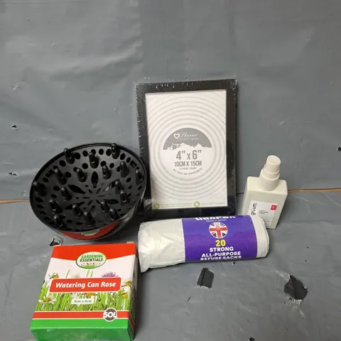 APPROXIMATELY 15 HOUSEHOLD ITEMS TO INCLUDE PICTURE FRAMES, HAIR DIFFUSERS AND ALL PURPOSE REFUSE BAGS