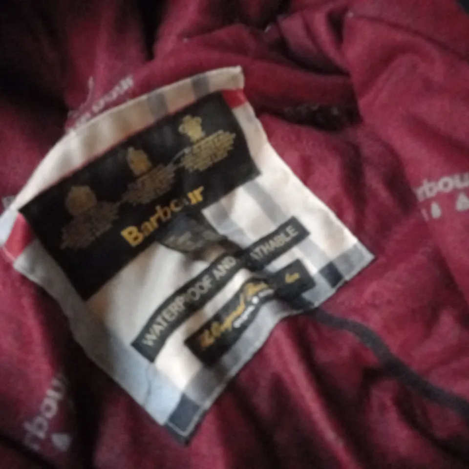 BARBOUR NAVY PARKA COAT - UK 14