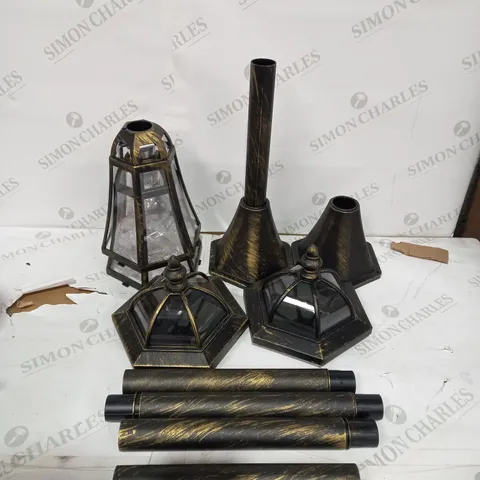 LUXFORM SET OF KENSINGTON SOLAR POWERED LAMP POSTS