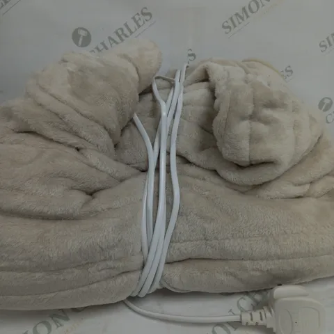 BOXED COZEE HOME VELVETSOFT HEATED THROW IN STONE 