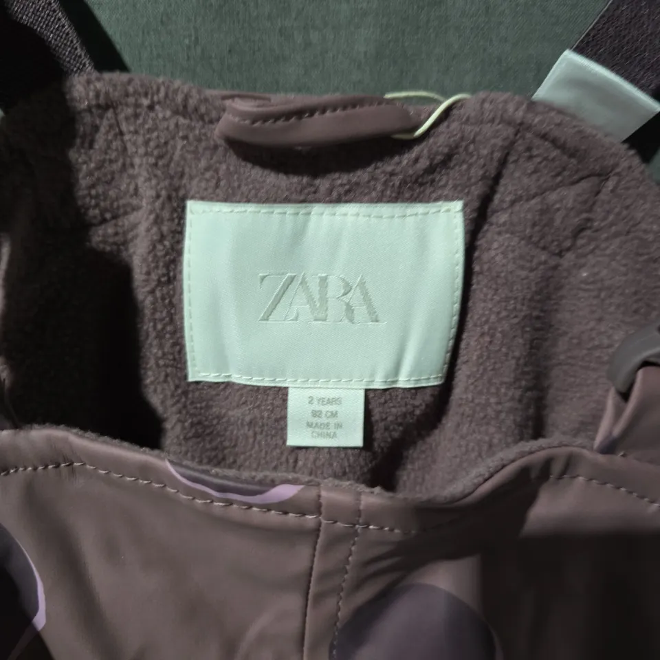 ZARA KIDS POLKA DOT PADDED JUMPSUIT – LILAC/PURPLE, UK 2-3 YEARS