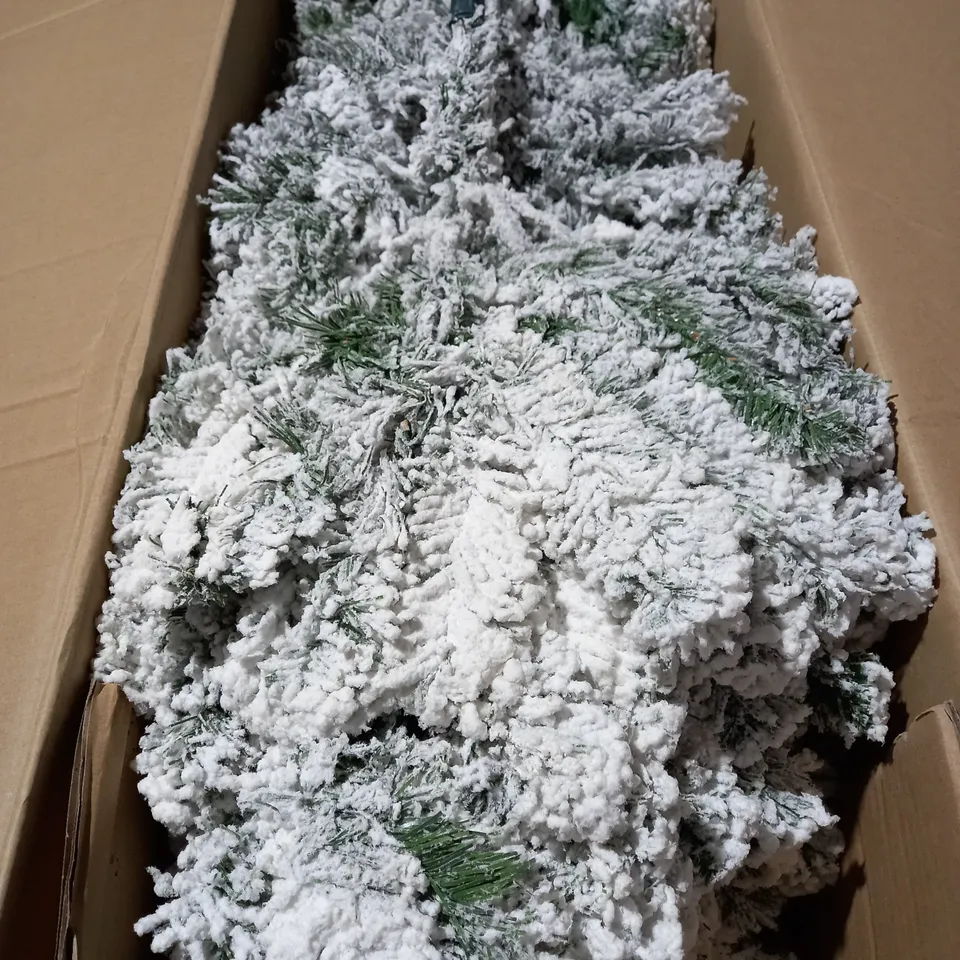 BOXED 7FT FLOCKED EMPEROR CHRISTMAS TREE - COLLECTION ONLY RRP £129.99