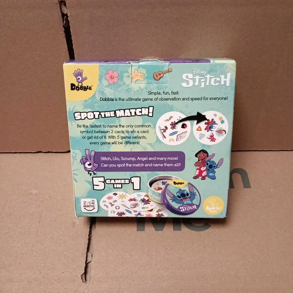 DISNEY STITCH DOBBLE SPOT THE MATCH! GAME – 5 IN 1, BOXED